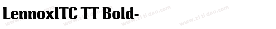 LennoxITC TT Bold字体转换